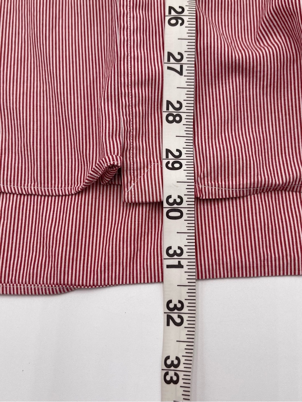 Ralph Lauren Mens Classic Red Pinstripe Button Down L/S Dress Shirt XL Preppy - Picture 9 of 10